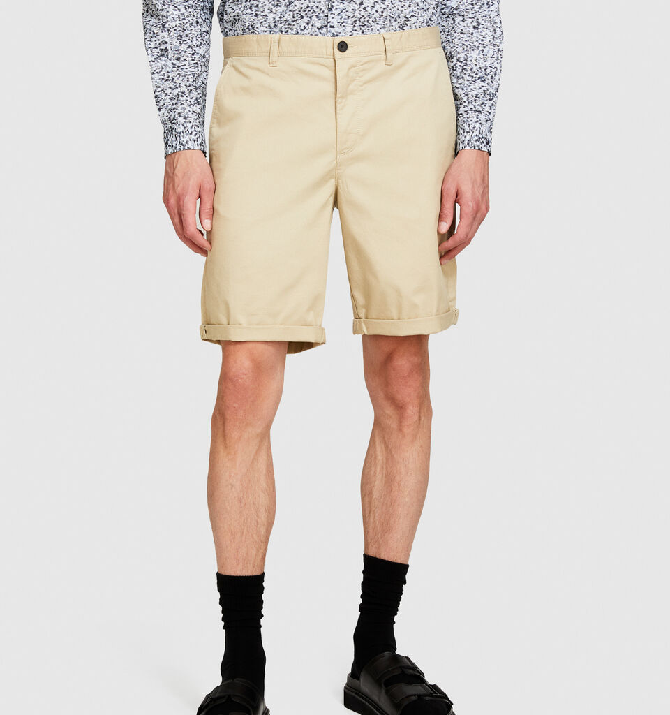 Slim fit bermudas - men's slim fit trousers - Beige | Sisley image number 4